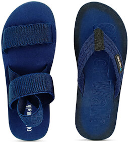 OLIVER WALK Sandal Flip Flop For Men Set - Blue (Pack of 2)