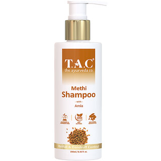                       T.A.C - The Ayurveda Co. Methi Hair Shampoo 250ml for Hairfall and Dandruff Control for Women and Men                                              