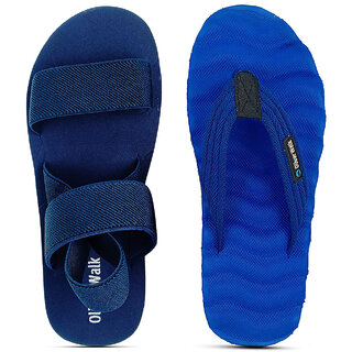                       OLIVER WALK Sandal  Zik Zak Flip Flop For Men Set - Blue (Pack of 2)                                              