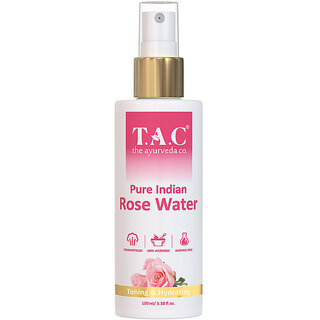                       T.A.C - The Ayurveda Co. Pure Indian Rose Water  For Toning  Hydration - 100ml                                              
