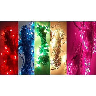                       Decorative Lights for All Festivals/ Occasions (Set of 5) (Assorted Colours) (5 mts)                                              