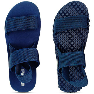                       OLIVER WALK Men Blue Sandal Set For Men (Pack of 2)                                              
