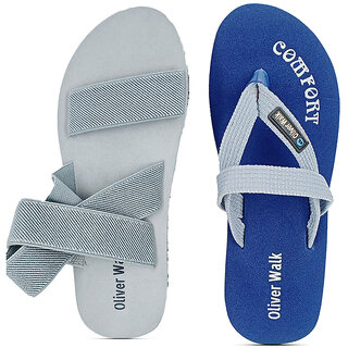                       OLIVER WALK Men Flip Flop  Sandal Set (Pack of 2)                                              