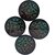 Divian Tea Coaster Set Meenakari Mandala Printed , MDF Wood Material Coasters (4 x 4 inches, Set of 4) (Black)