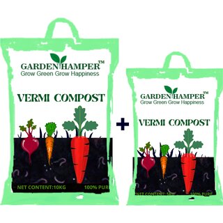                       GardenHamper Vermi Compost Organic Manure - 15KG                                              