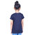Kid Kupboard Girls T-Shirt {Cotton, Half-Sleeves, Dark Blue, Solid}
