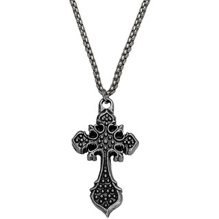                       M Men Style  Religious  Jesus  Cross  Silver Metal  Pendant                                              