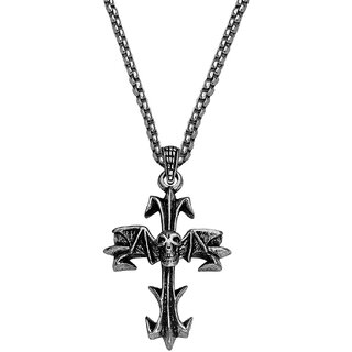                       M Men Style  Biker jewellery viking  Gothic  Head Jesus  Cross Silver Metal Pendant                                              
