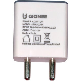 GIONEE JGBUC20A/GGUC20A 10 W 2 A Mobile Charger(White, Cable Included)