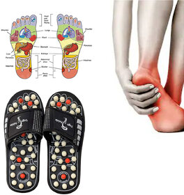 Eastern Club Acupressure and Magnetic Therapy Accu Paduka Slippers for Full Body Blood Circulation Natural Leg Foot Massager Slippers