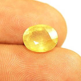 Natural Yellow Sapphire Pukhraj 5.5 RATTI Certified Energized Loose Gemstone By PG