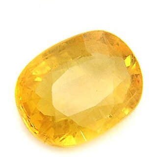 7.50 Ratti  Unheated Untreated Ceylone Yellow Sapphire Pukhraj Stone Original Certified Natural Gemstone By PG
