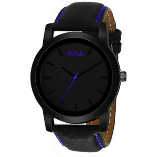                       Relish Casual Analog Black Dial Men's Leather Strap Watch -  RE-BB8259                                              