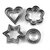 Stainless Steel Cookie Cutter 4 Shapes, Heart, Round,Flower,Star Shaped Cutter,12 Pieces Cookie Cutter (Pack of 12)