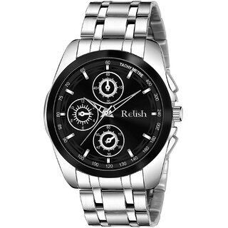                       Relish Metal Chain Analog Wrist Watch for Mens and Boys  RE-BB8207 (Gift for Men's, Boys)                                              