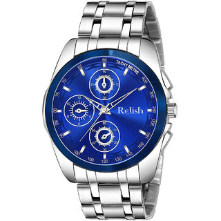                       Relish Metal Chain Analog Wrist Watch for Mens and Boys  RE-BB8208 (Gift for Men's, Boys)                                              