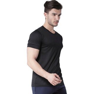 Concepts Mens Black Round Neck Dri Fit T-Shirt