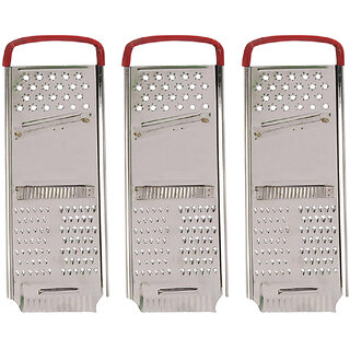                       Oc9 Potato Chipser / Cheese Grater / Vegetable Grater for Kitchen (Pack of 3)                                              