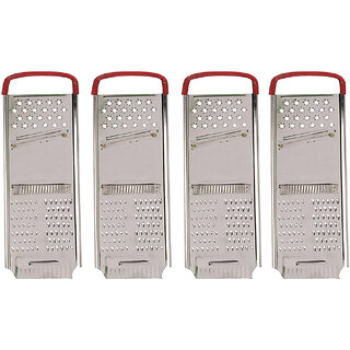                       Oc9 Potato Chipser / Cheese Grater / Vegetable Grater for Kitchen (Pack of 4)                                              