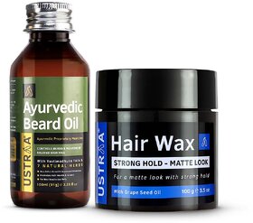 Ustraa Beard Growth Oil -100ml  Hair Wax Matte - 100g