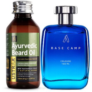 Ustraa Beard Growth Oil -100ml  Cologne Base Camp - 100ml- Perfume for men
