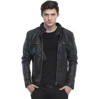 29K Men's Leather Jacket Black