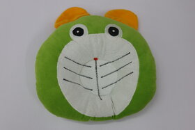 FAIRBIZPS Pillow for New Born Baby, Ideal for Round Head Shaping with Foam Cotton Cover for 0 - 12 months Green