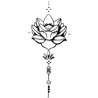 Simply Inked Minimalist Flower Bundle Temporary Tattoo