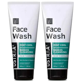                       Ustraa Face Wash - Dry Skin Mint Cool - 200g                                              