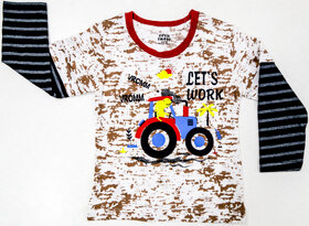 Little Smart Infant Boys Casual Printed Full Sleeve T-Shirt