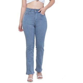 Buy Plazma Jeans Women s Strechable Grey Color Straight Fit Jeans