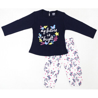                       Little Smart Baby Girls Full Sleeves Casual Printed Top with Joggers pant for Infant Girls                                              