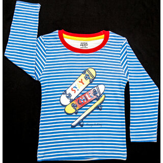                       Little Smart Infant Boys Casual Printed Full Sleeve T-Shirt                                              