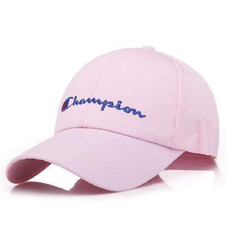                       champion pink Cap cotton with embroidery                                              