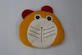 FAIRBIZPS Pillow  New Born Baby, Ideal for Round Head Shaping with Foam Cotton0 - 12 months (ORANGE FACE WITH RED EARS)