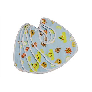 FAIRBIZPS Baby Bibs Apron for Baby boy and Girl Assorted- Pack of 5 (BLUE)