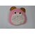 FAIRBIZPS Pillow New Born Baby, Ideal for Round Head Shaping with Foam Cotton0 - 12 months (PINK FACE WITH BROWN EARS)