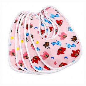 Baby Bibs Apron for Baby boy and Girl Assorted- Pack of 5 (PINK)