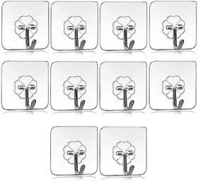 10pcs Multipurpose Strong Small Stainless Steel Adhesive Wall Hooks