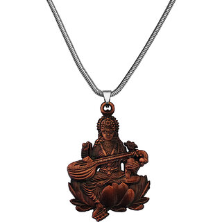                       M Men Style  Religious Godess Sarswati Snake Chain  Copper  Zinc And Metal Pendant Necklace For Men                                              