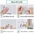 S4 5pcs Multipurpose Strong Small Stainless Steel Adhesive Wall Hooks