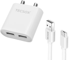 Tecsox 1.5A Charger with Micro USB Charging Cable