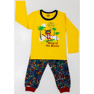                       Little Smart Pure Cotton Full Sleeves Top and Pajama Set for Baby Boys                                              