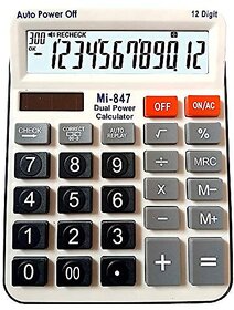 Amigo  847 Dual Power Check  Correct Calculator for Office, Shops,Student