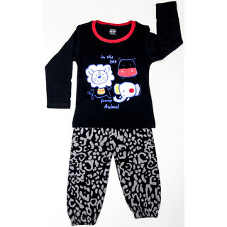                       Little Smart Pure Cotton Full Sleeves T-Shirt and Pajama Set for Baby Boys                                              