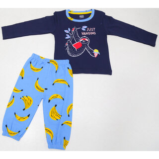                       Little Smart Pure Cotton Full Sleeves Top and Pajama Set for Baby Boys                                              