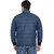 Men's Blue Reversible Solid Double Sided Comfortable Long Sleeve Bomber Winter Jacket