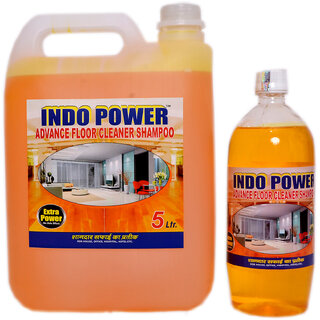                       INDOPOWER ACc111-ADVANCE FLOOR CLEANER SHAMPOO LIME (1ltr.+ 5ltr.) COMBO PACK                                              