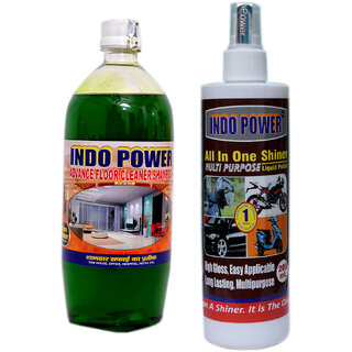                       INDOPOWER ACc118-ADVANCE FLOOR CLEANER SHAMPOO (JASMEIN) 1ltr.+ALL IN-ONE MULTI-PURPOSE SHINER 200ml.                                              