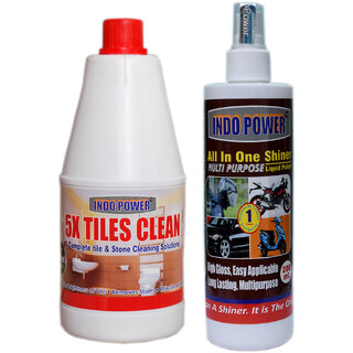 INDOPOWER ACc130-TILES CLEANER 1ltr. +ALL IN-ONE MULTI-PURPOSE SHINER 200ml.